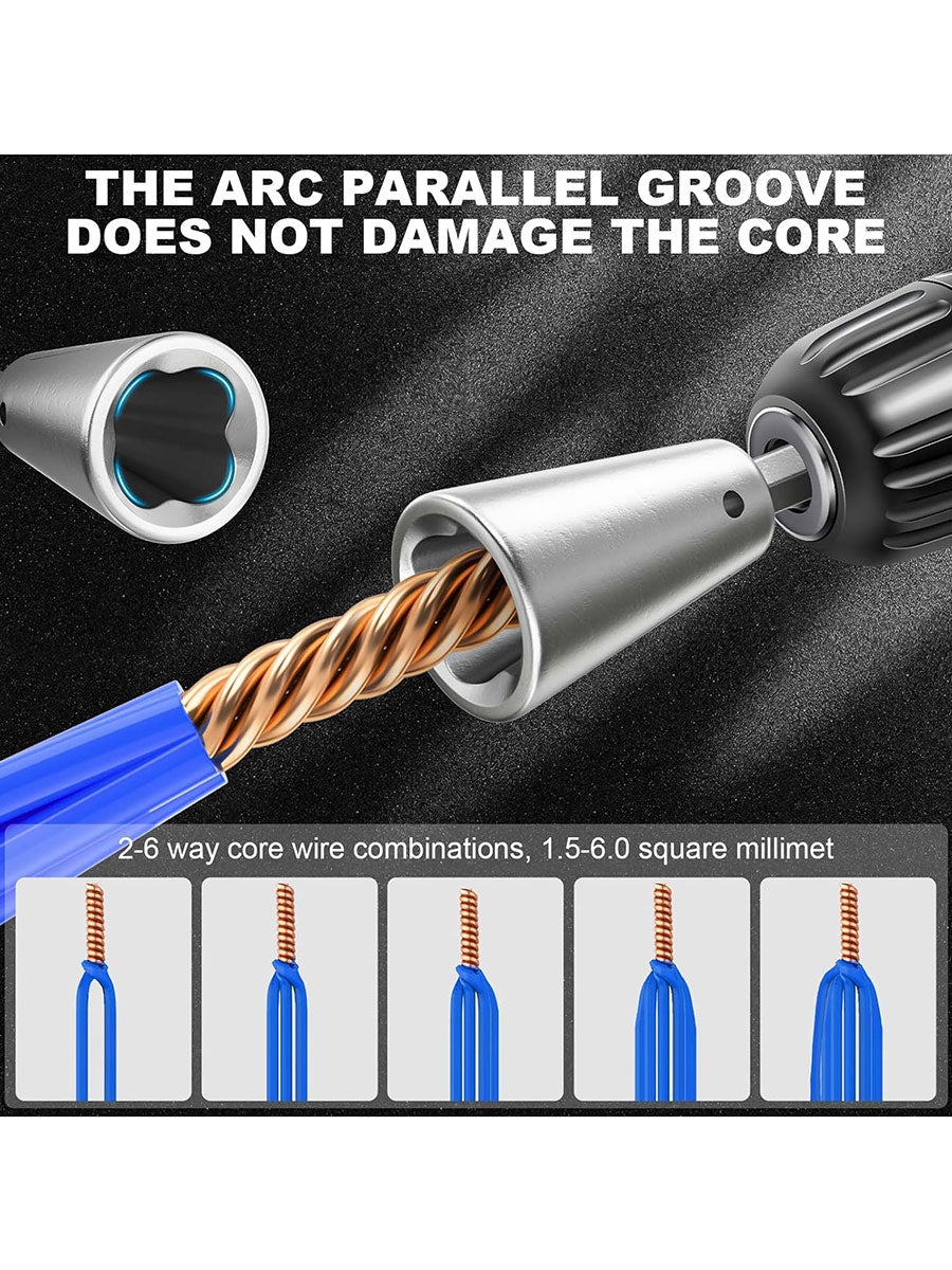 2PCS Wire Twister Tool for Drill, Wire Twisting Tool for Drill, Drill Wire Twister for Electricians, Electrical Wire Nut Twister for Drill