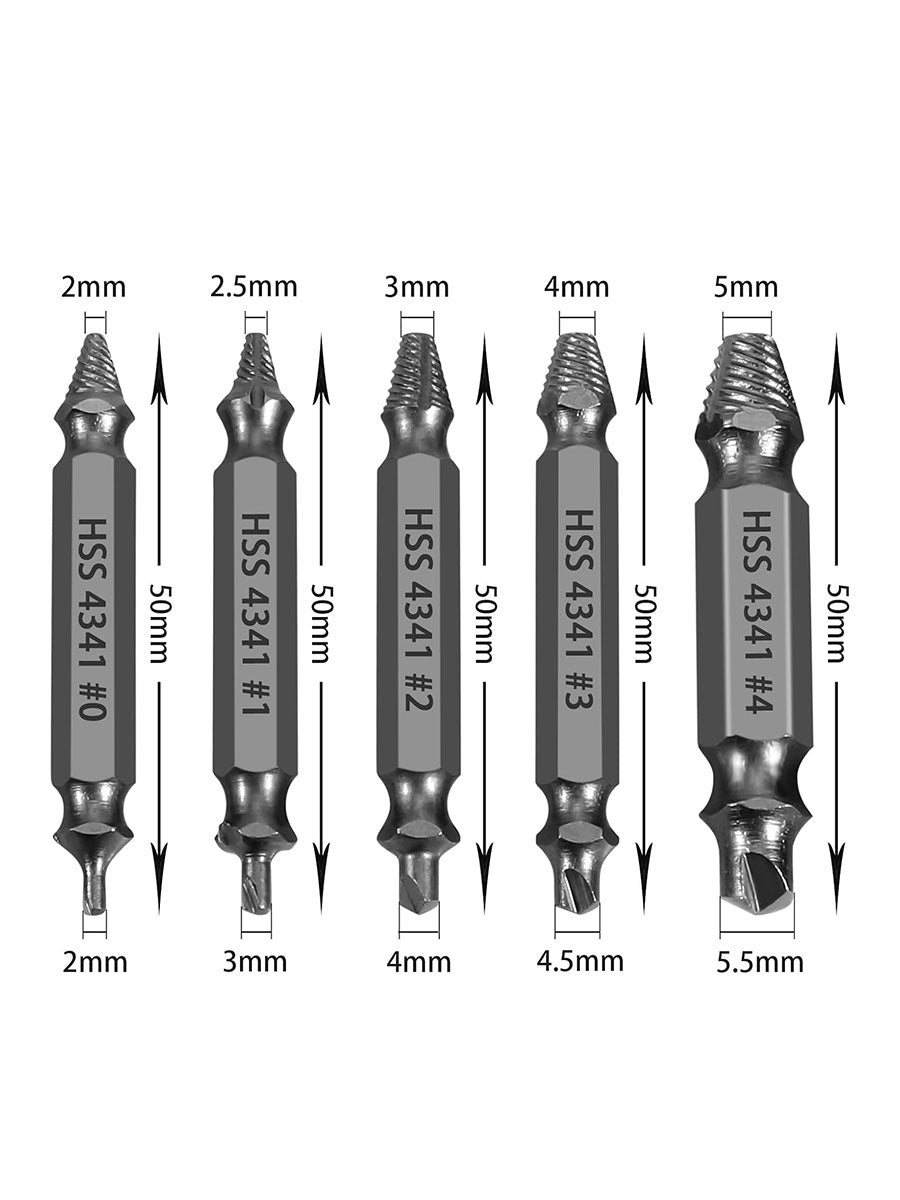 Damaged Screw Extractor - Remover for Stripped Head Screws Nuts & Bolts, Drill Bit Tools for Easy Removal of Rusty & Broken Hardware,